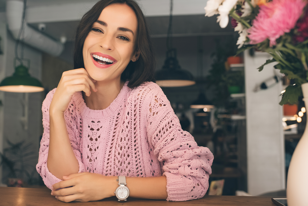 woman smiling 