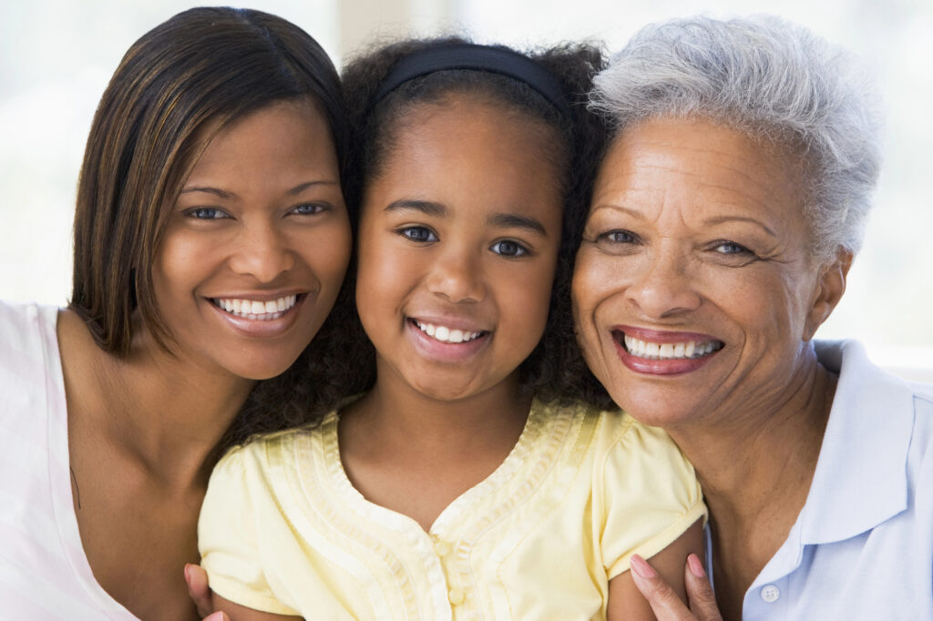 Family with healthy smiles. 